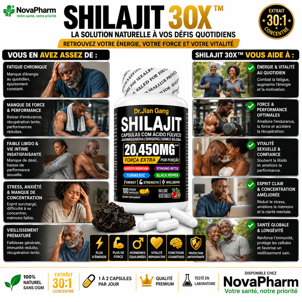 𝐒𝐇𝐈𝐋𝐀𝐉𝐈𝐓 𝟑𝟎𝐗™ — Le concentré de Pure Shilajit pour retrouver énergie, force et vitalité